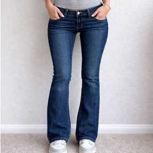 Vintage Y2K NoBo Denim Low Rise Flare Jeans Juniors 1 31x26 Like New